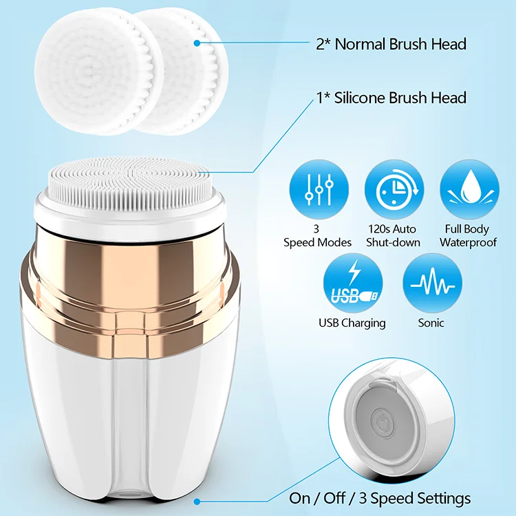 Face Cleaner Acne Treatment Exfoliator Sonic Facial Brush for Beauty Care