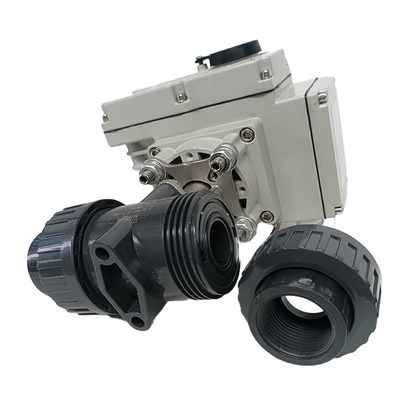 Шаровой клапан Dc12v Dc24v Ac220v с электроприводом управление водоочисткой двухпозиционный пластиковый шаровой из НПВХ