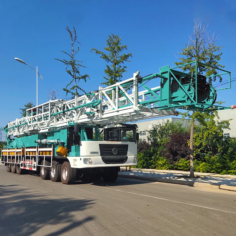 Vehicle-Mounted Well Drilling Workover Rig For High Quality Oil Field