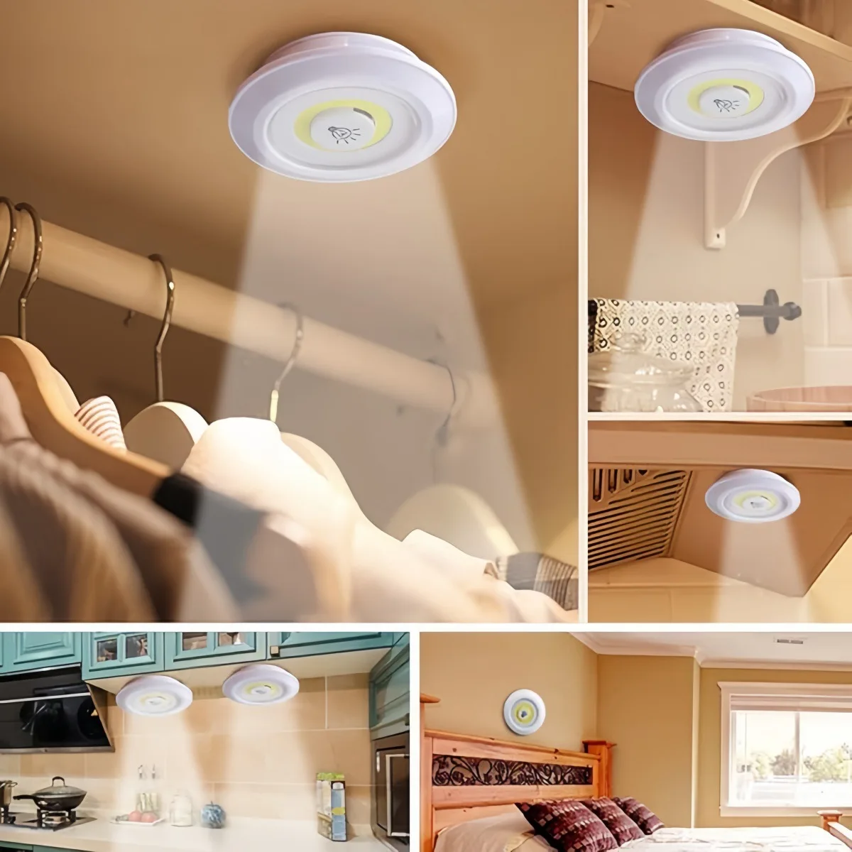 Hot Selling Mini Led Night Light Pat Lamp 3W COB Led Light With Wireless 1to 1 Remote Control for Stairs Kitchen Bedroom