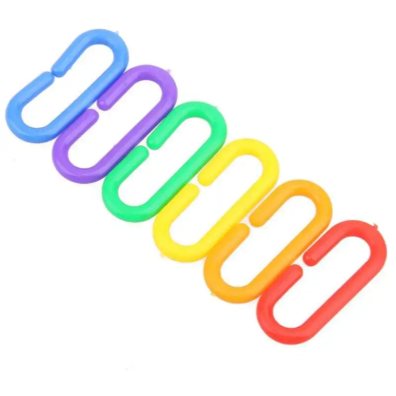 100pcs Parrot Toys Plastic C-clips Hooks Chain C-links Sugar Glider Rat Parrot Bird Toy Bird Accessories New Cute Lovely 2019