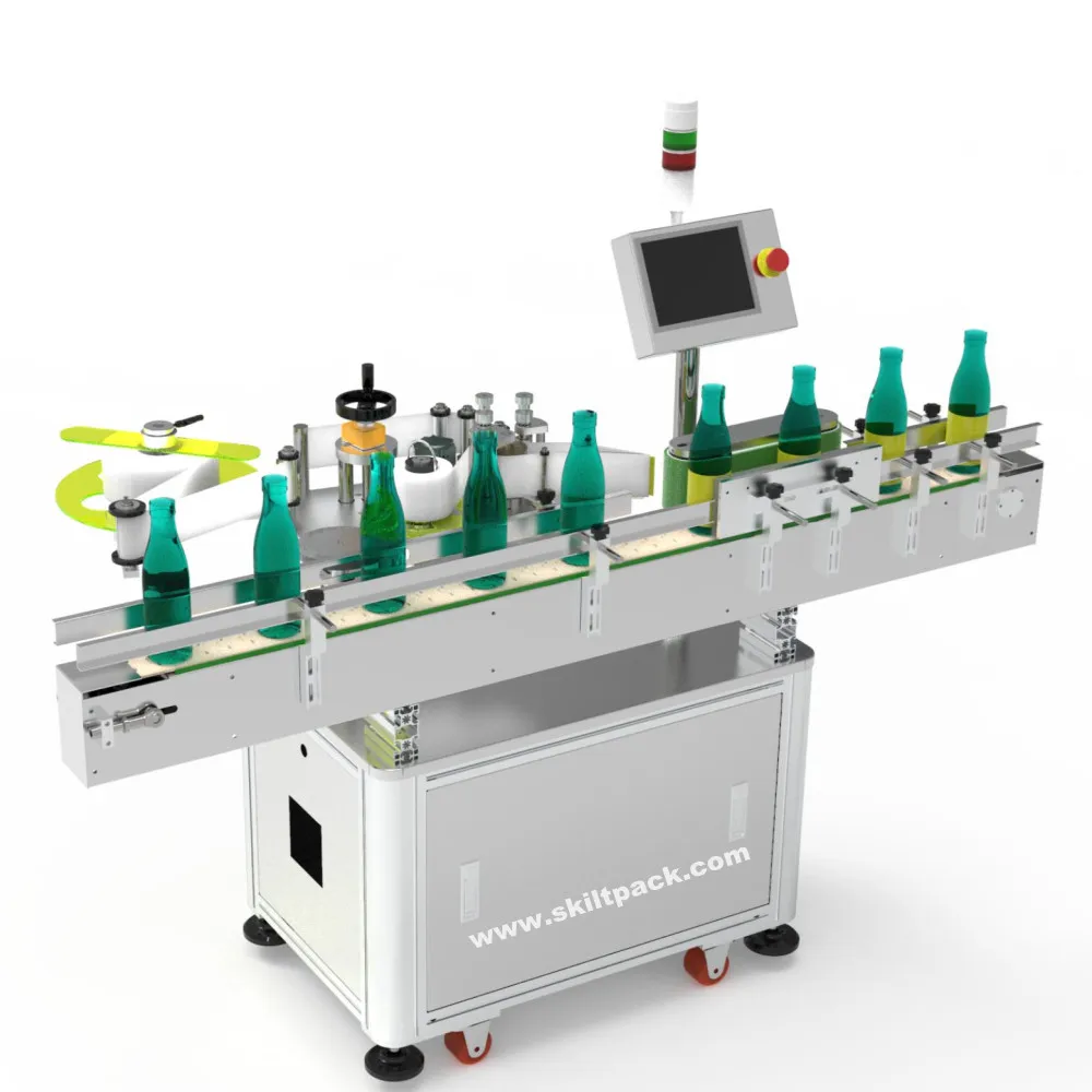 SKILT auto self adhesive sticker labeling machine for round bottle