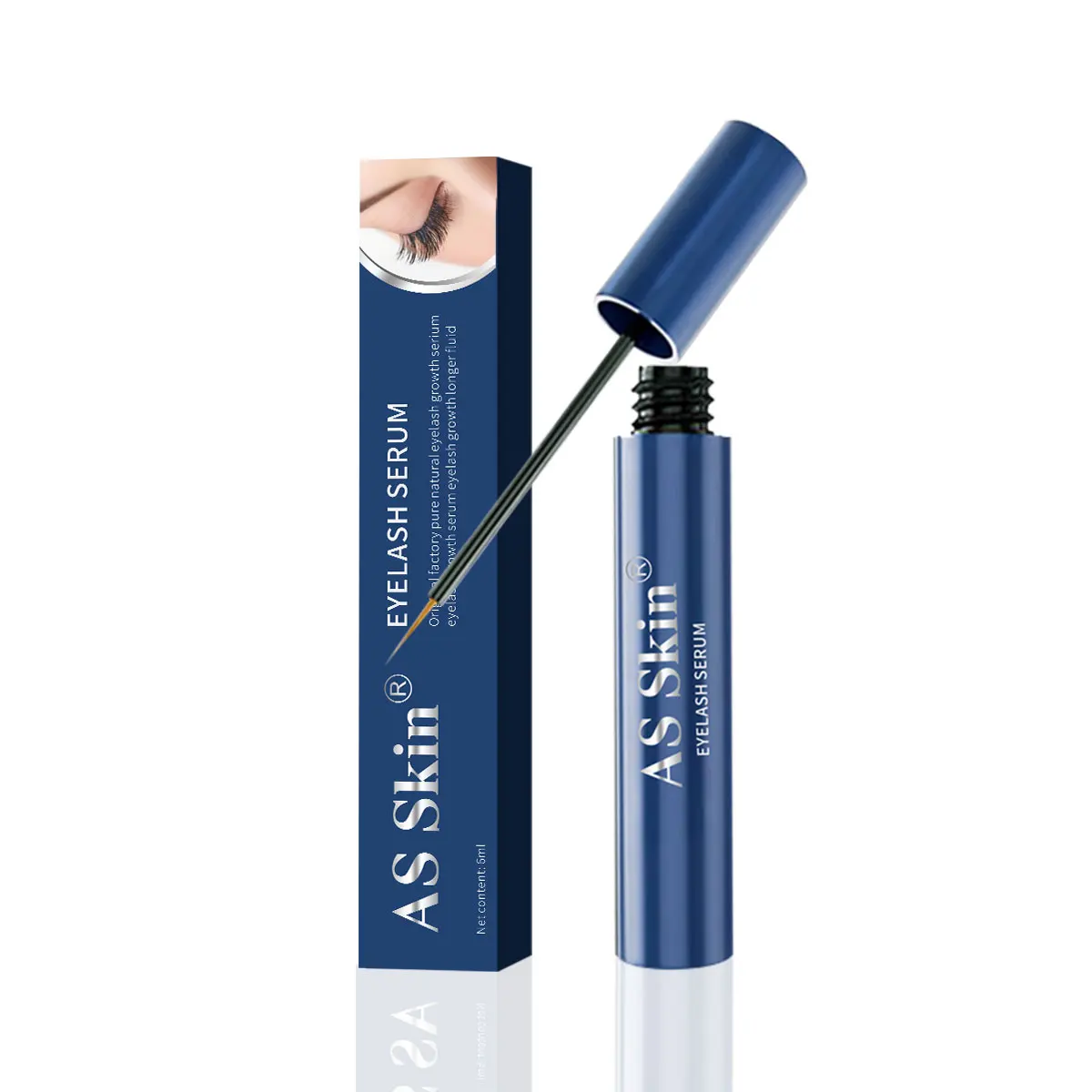 Custom Eyelash Growth Serum Liquid 100% Fast, Thick, Natural Growth, Jet Black, Long Curling Private Label
