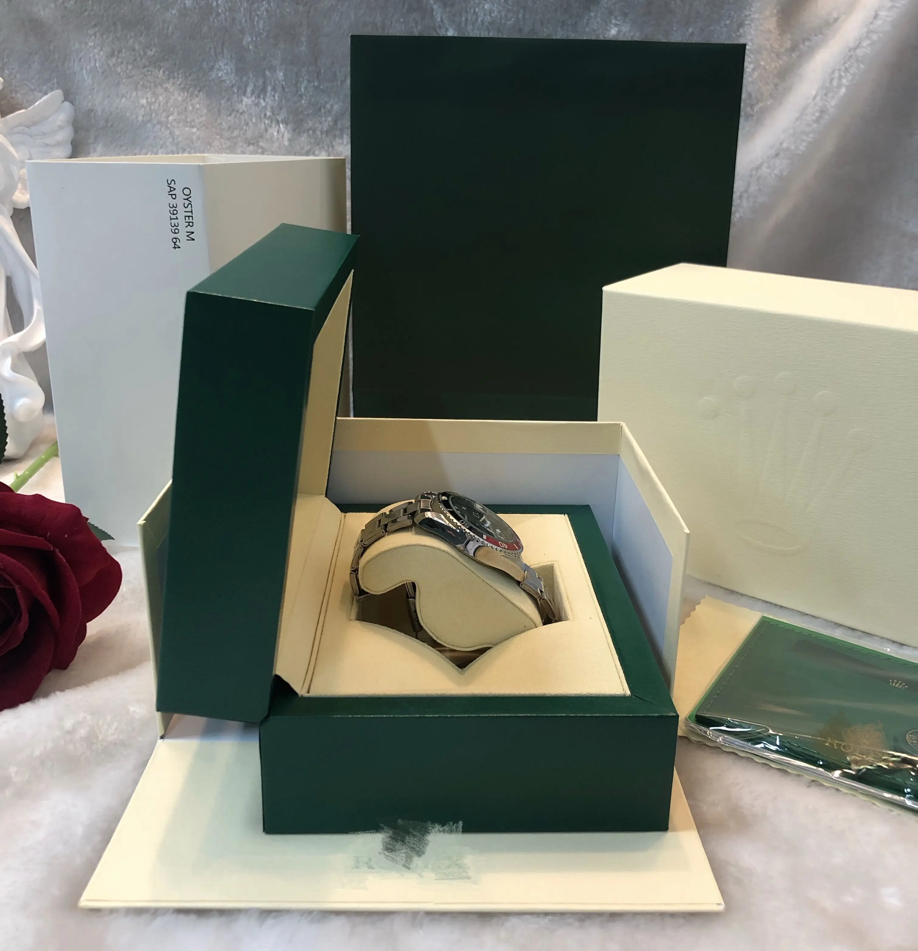 In Stock watch box accessories complete set and certificate Box for Watch Brand Shop Store Wooden Watch Box case for man