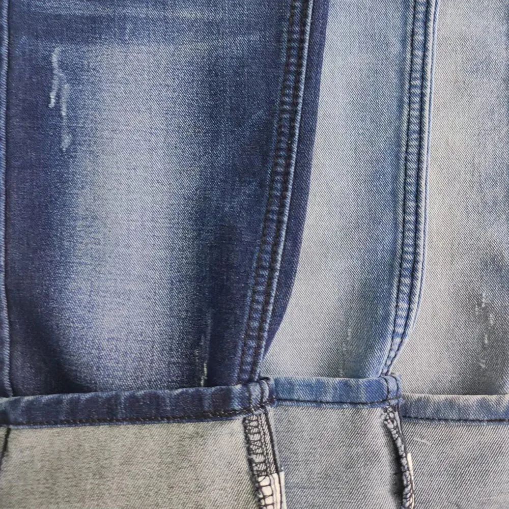 Denim fabric supplier  9.5OZ  91% cotton spandex twill fabric soft to kids fabric jeans