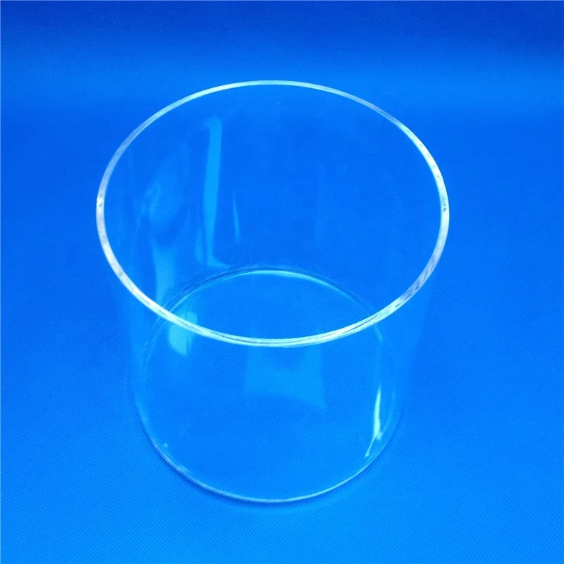 HM High temperature heat resistant large diameter UV lighting optical fused clear quartz glass cylinder capillary test pipe
