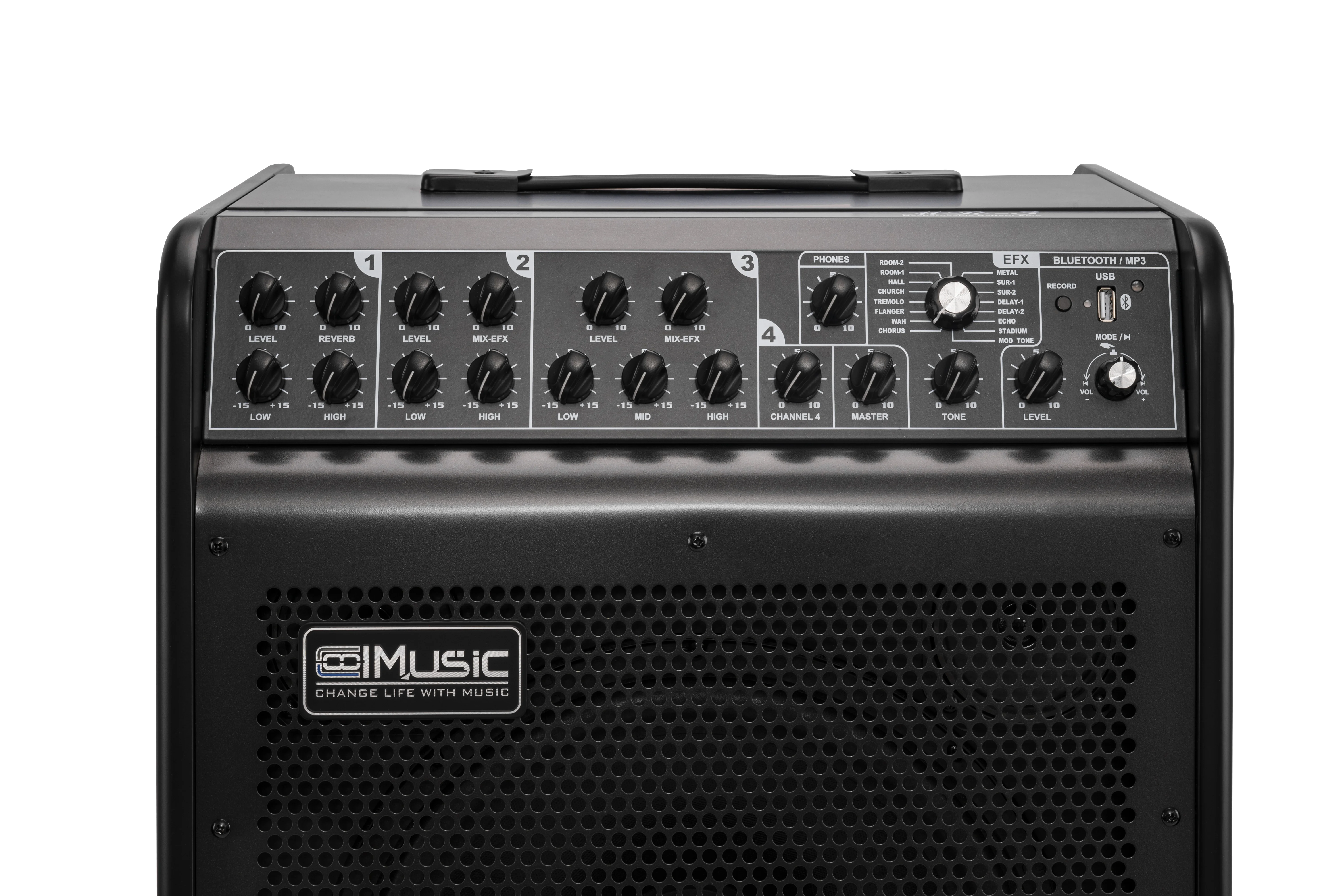 300-Watt Rechargeable Multifunction Acoustic Speaker Guitar Amplifier