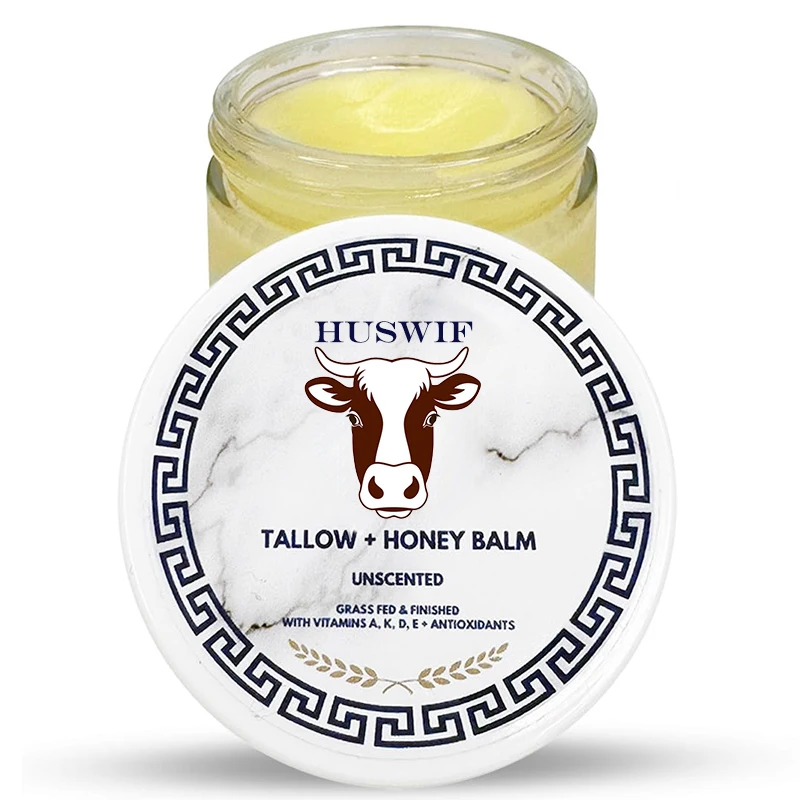 Unscent 100% Grass-Fed Cows Tallow Balm And Cold-Pressed Extra Virgin Olive Oil Hydrating Moisturizing For Dry Tallow Skin Balm