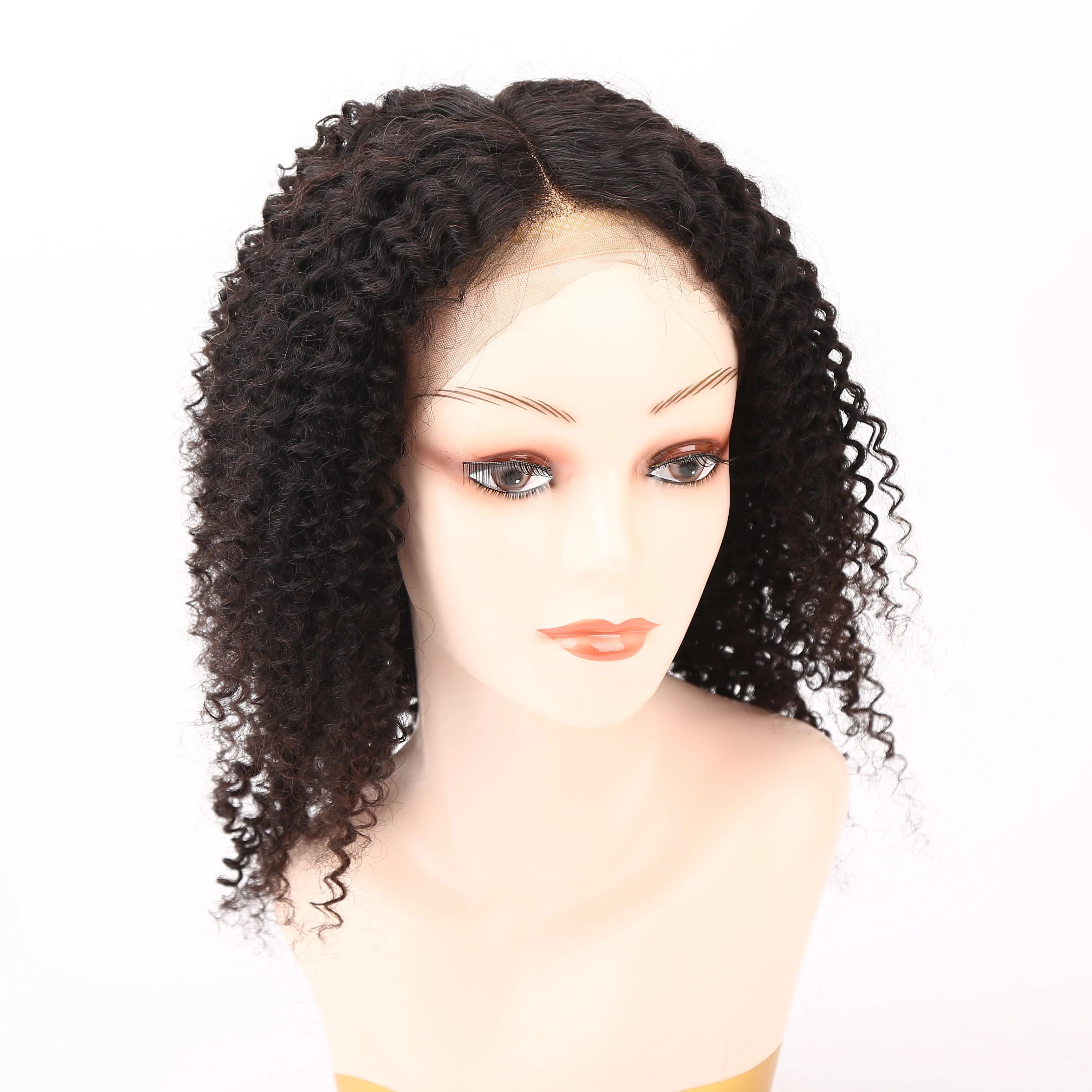 
 Лидер продаж с фабрики, черные волосы, бразильские натуральные человеческие волосы, высококачественные волосы с двойным натягиванием, кудрявый парик  