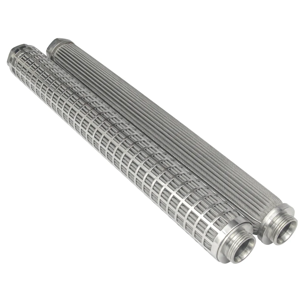 Wholesale Manufacture stainless steel pleated woven wire mesh filter candle cartridge