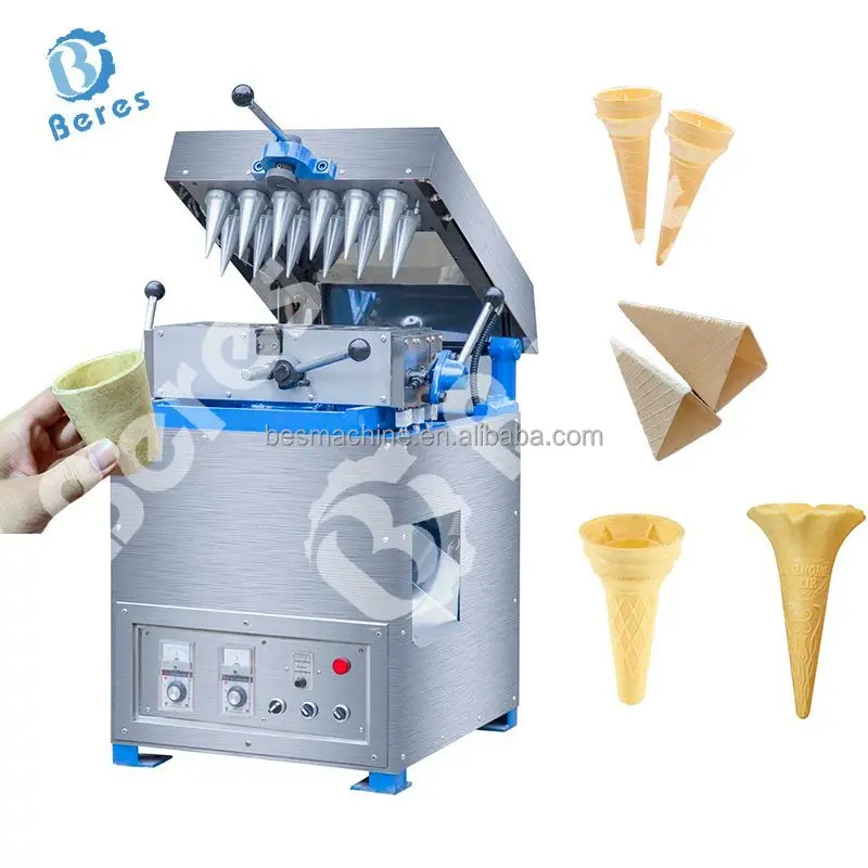Semi Automatic Wafer Bake Manual Commercial Waffle Cone Maker Mold Mini Ice Cream Make Machine For cone