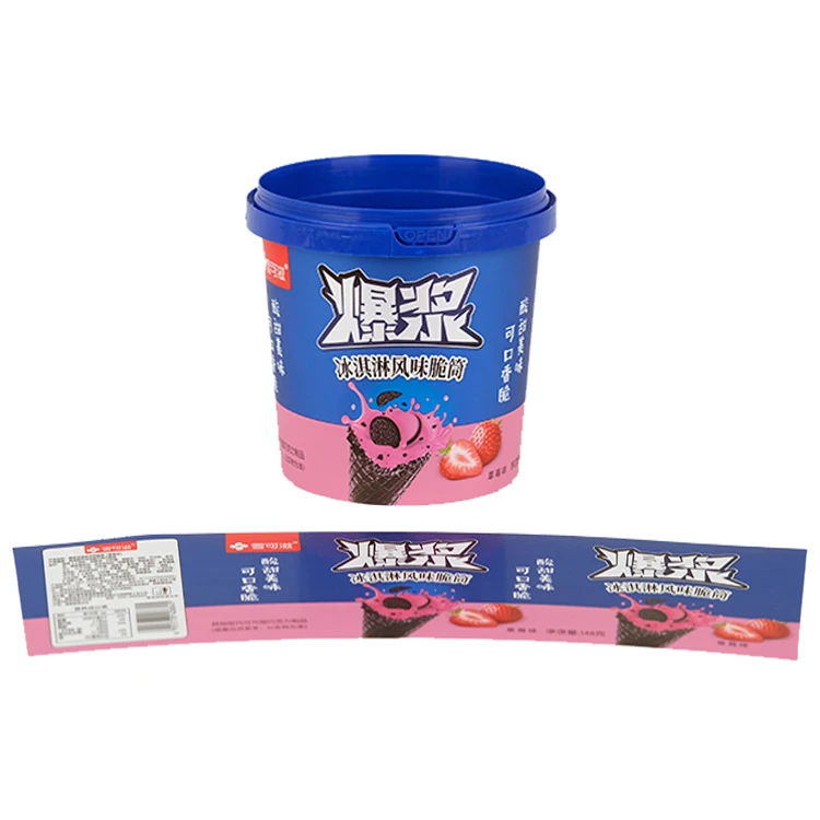 Впрыска IML Container1litre пластиковые йогурта чашка пищевой контейнер 1 КГ Ведро упаковка Ванна с крышкой и ручкой