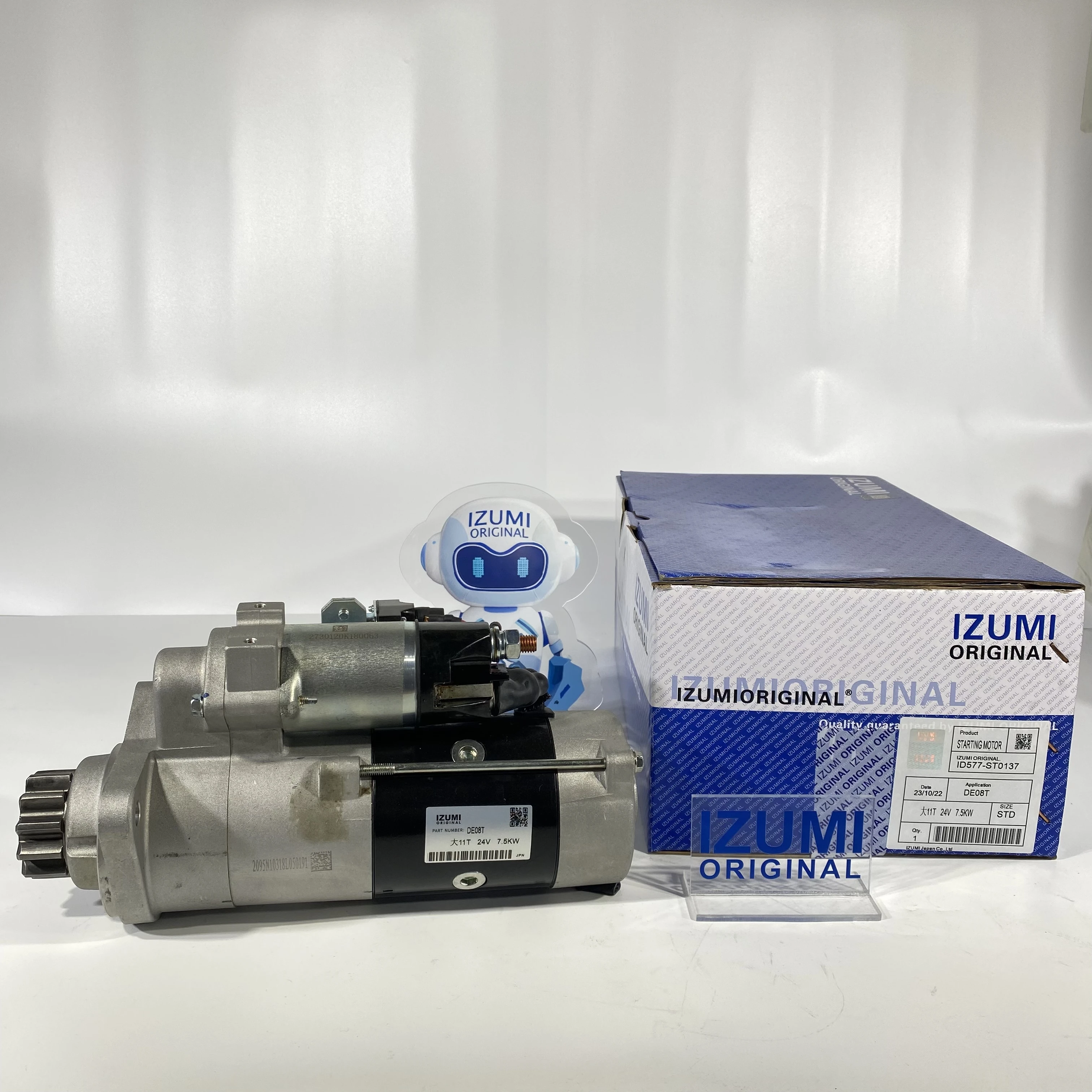 IZUMI Original DB58T 24V 11T 4.5KW Starter Motor DE08T 7.5kw Suitable for DOOSAN