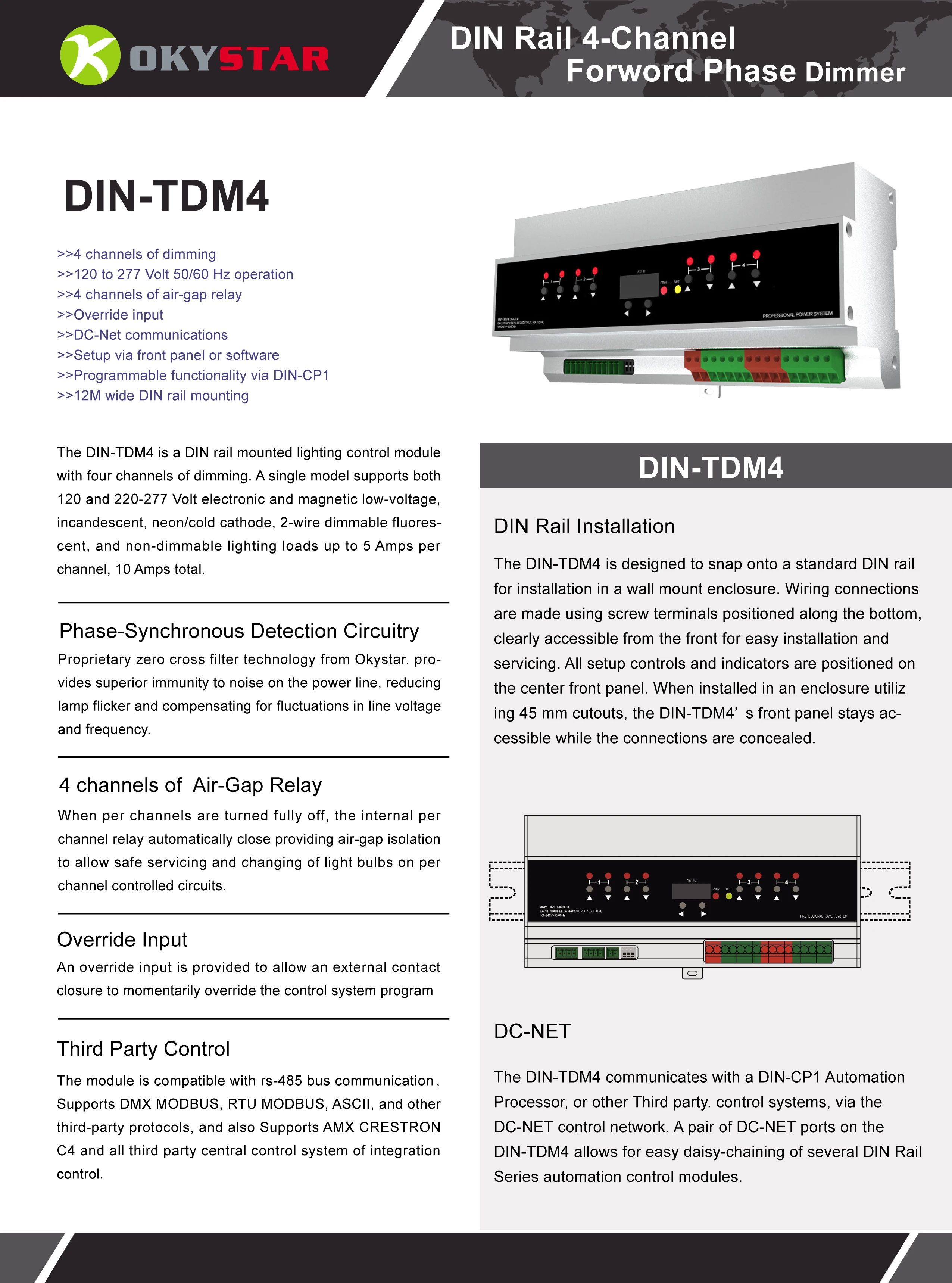 OEM/ODM Dali Gateway Triac Circuit For Dimming Control System
