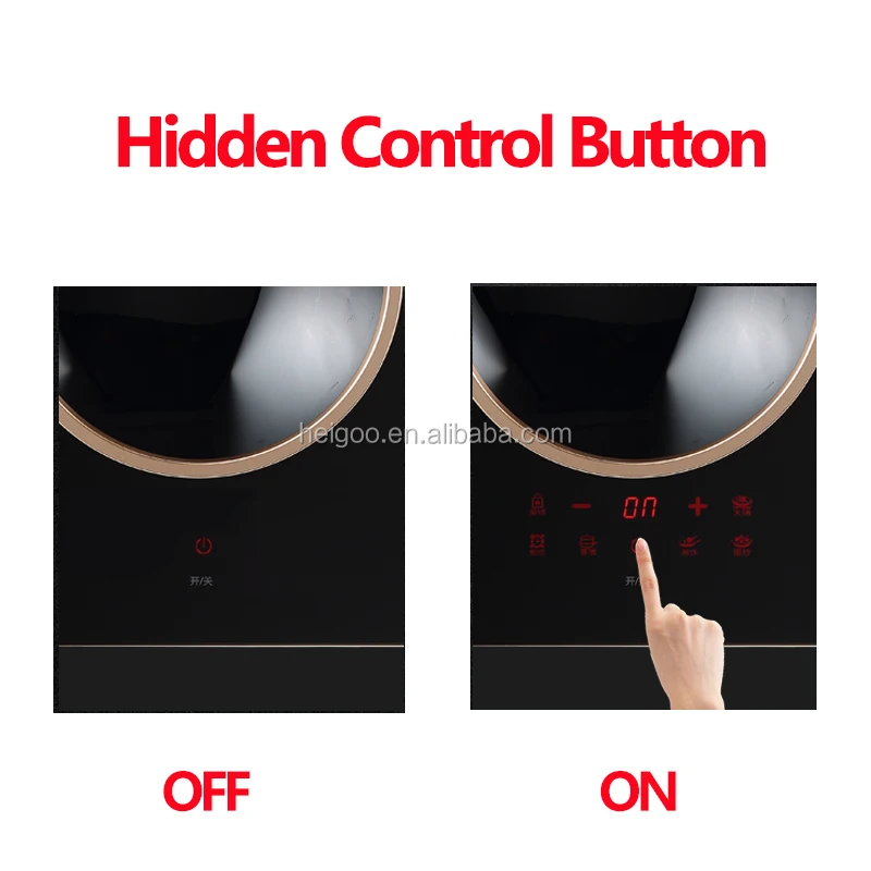 Single burner built in and portable concave electric induction cooker 2500W with glass ceramic plate