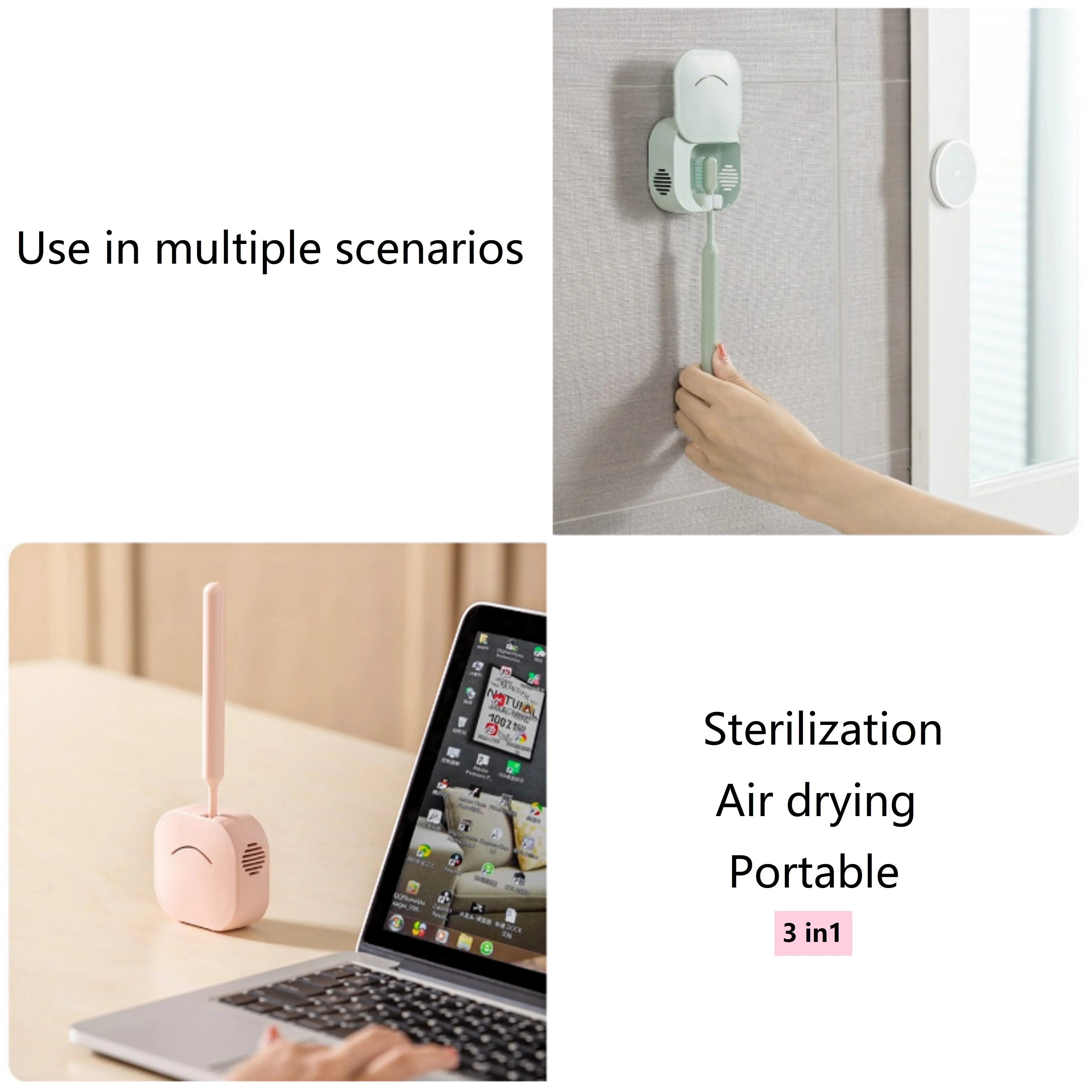 2022 Многофункциональный портативный стерилизатор зубной щетки, безопасный эффективный УФ-свет, стерилизует зубную щетку