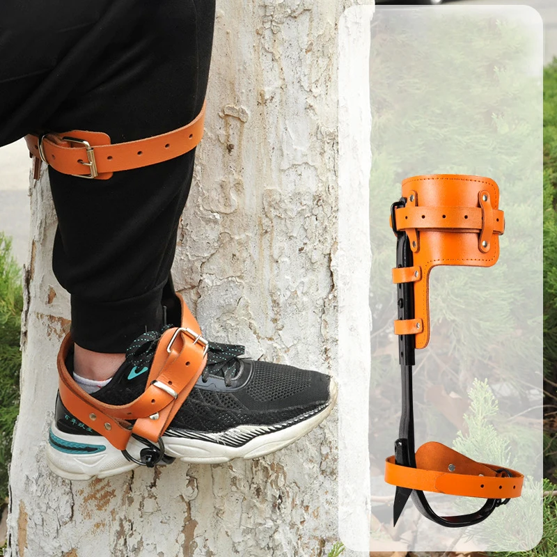 upright climbing equipment climbing spikes set claw tree climbing tool wit safety belt