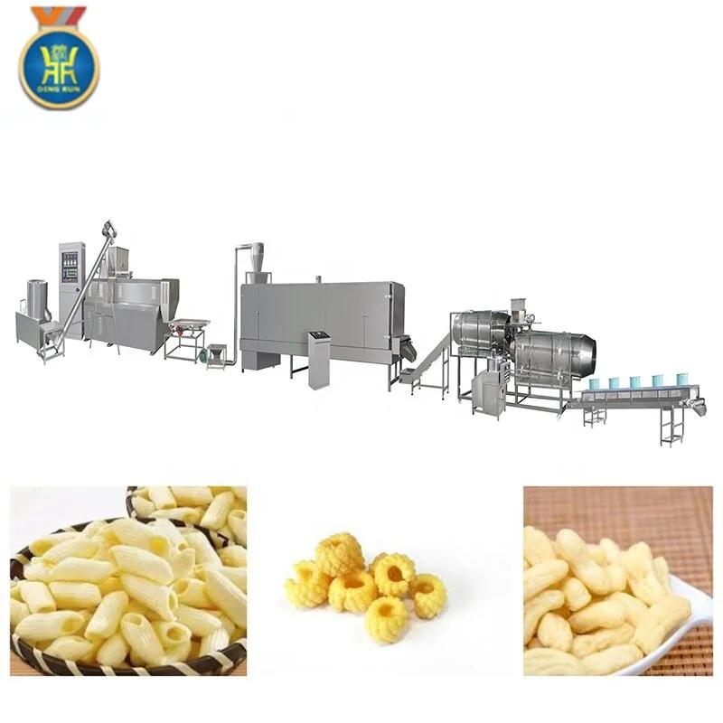 continuous line for making corn snack cheese balls making equipment corn flour expanded cheese puffs snack production machine