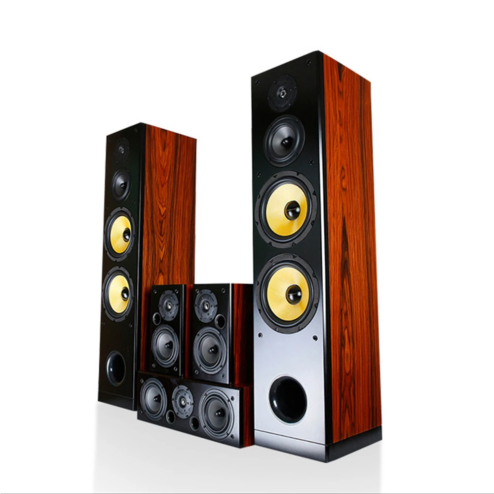  Деревянная аудиосистема Vofull hifi для домашнего кинотеатра 5 1 каналов с мощным сабвуфером и