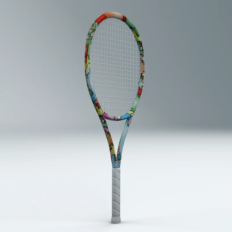 digitally enhanced colorful puzzle trainer carbon fiber professional occasion lightweight tournament 27inch oem tennis racket