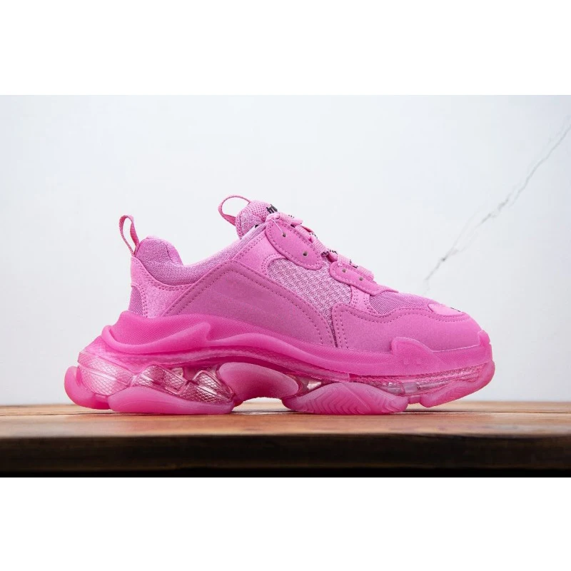 Women Casual Dad Shoes neon Designer Sneakers Triple s Crystal clear clean sole Bottom Paris Platform Luxury Chaussures 36-40