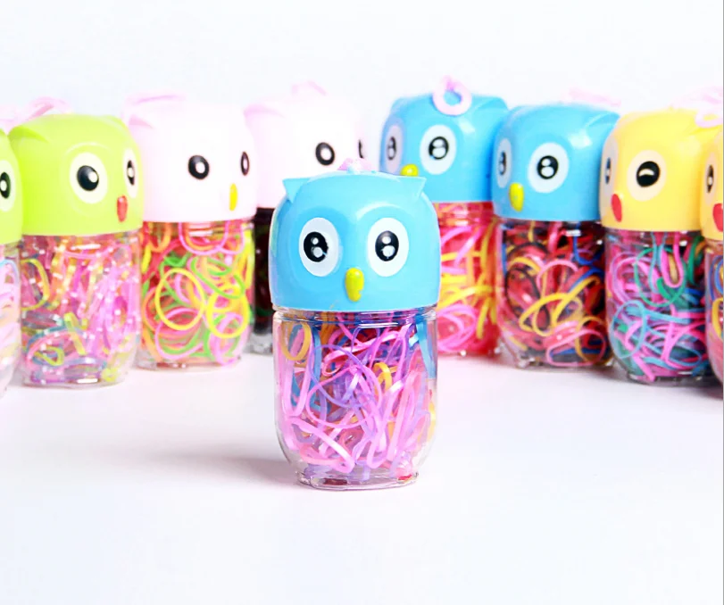 
Candy Colorful Children headdress Elastic Hair Rope Trinkets Disposable Headband Rubber Band with Box Package for toddler baby 