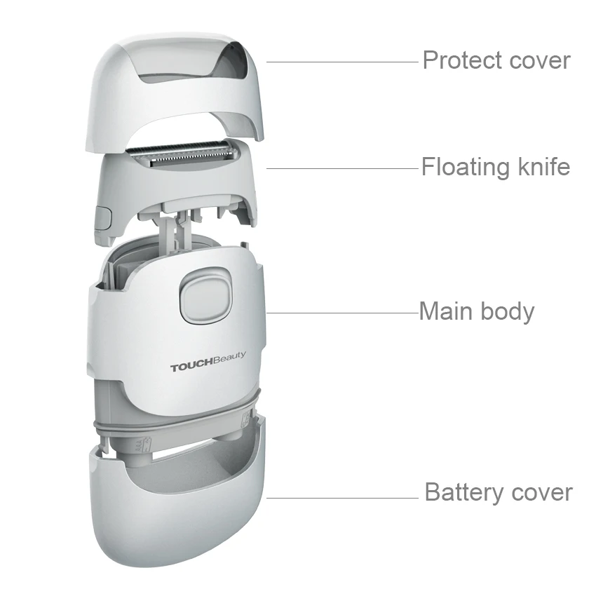  Профессиональный безболезненный триммер для волос TOUCHBeauty TB1659 электрическая портативная Мини-машинка удаления с 2 батареями