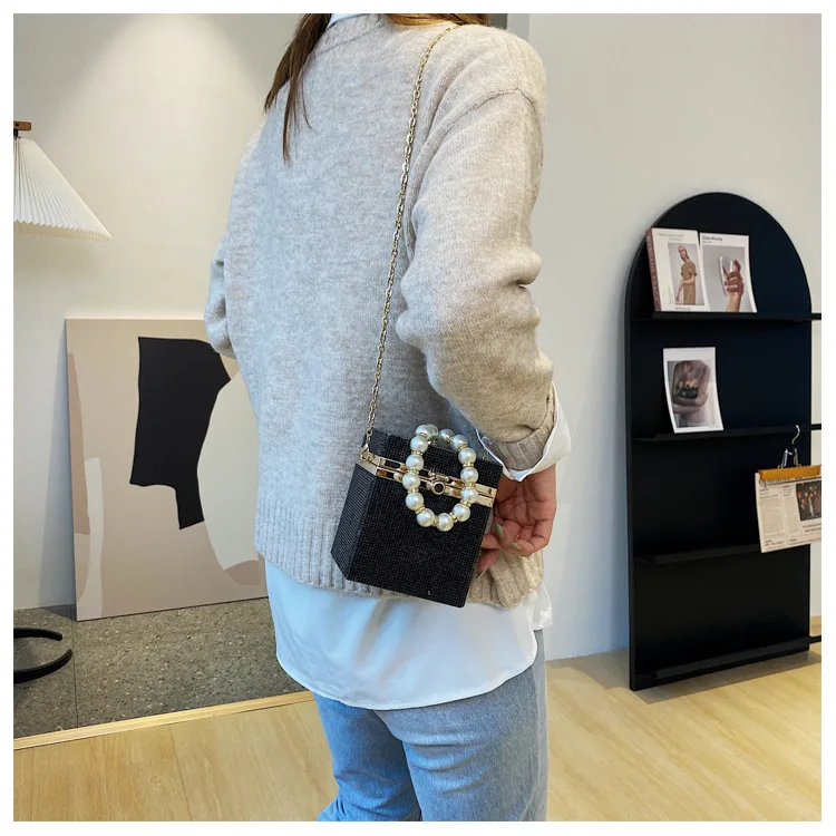 Kalanta Luxury small evening bag rhinestone colorful diamond purse bling party shoulder bag high quality wedding purse crystal