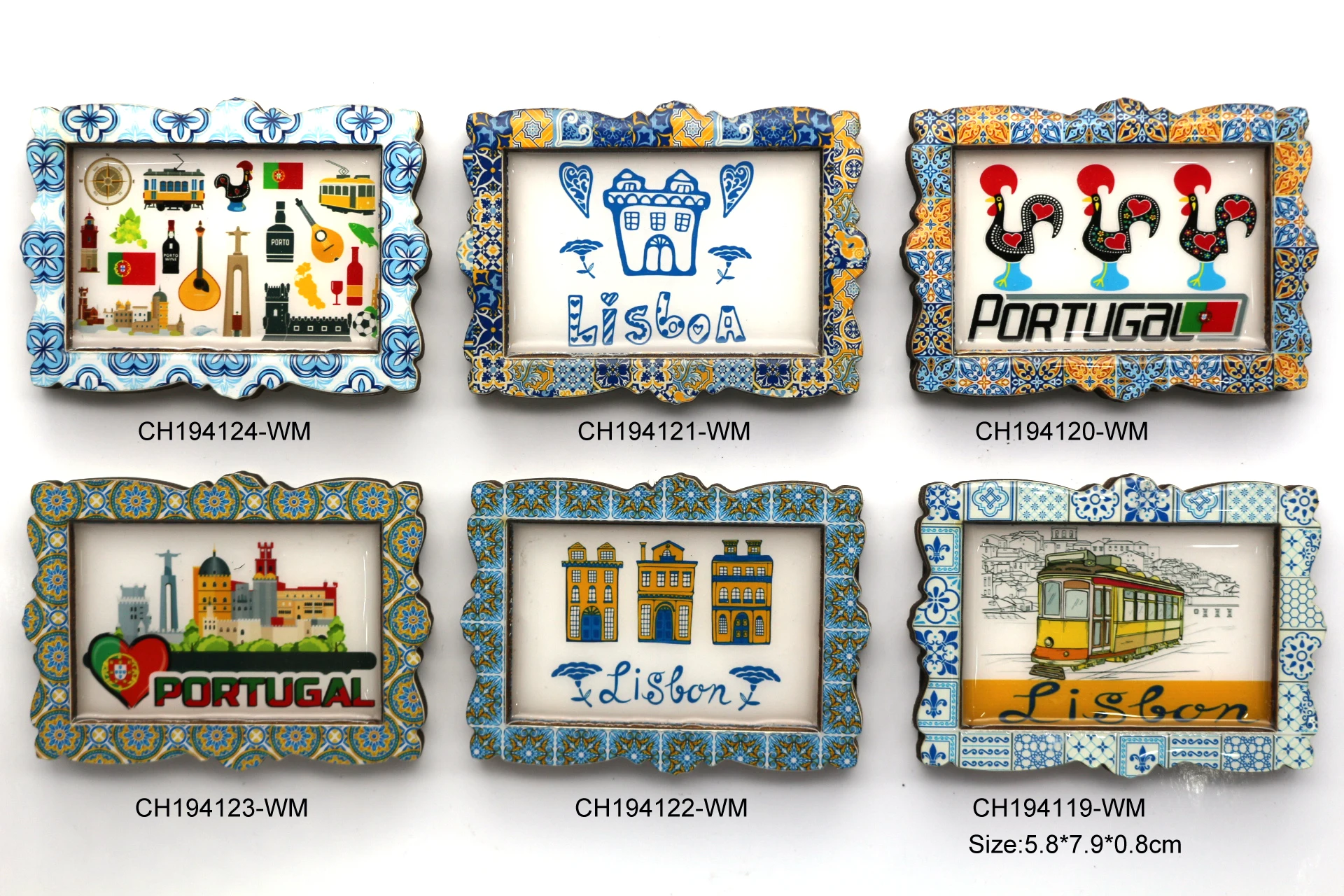 3D wooden portugal souvenir fridge magnet