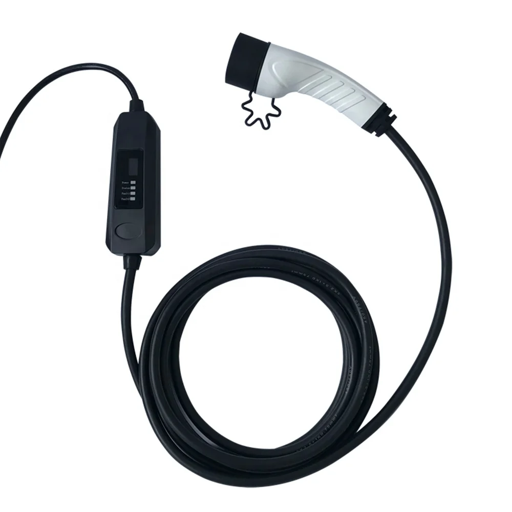 16amp current adjustable ev portable charger  Type 2 to schuko with control box