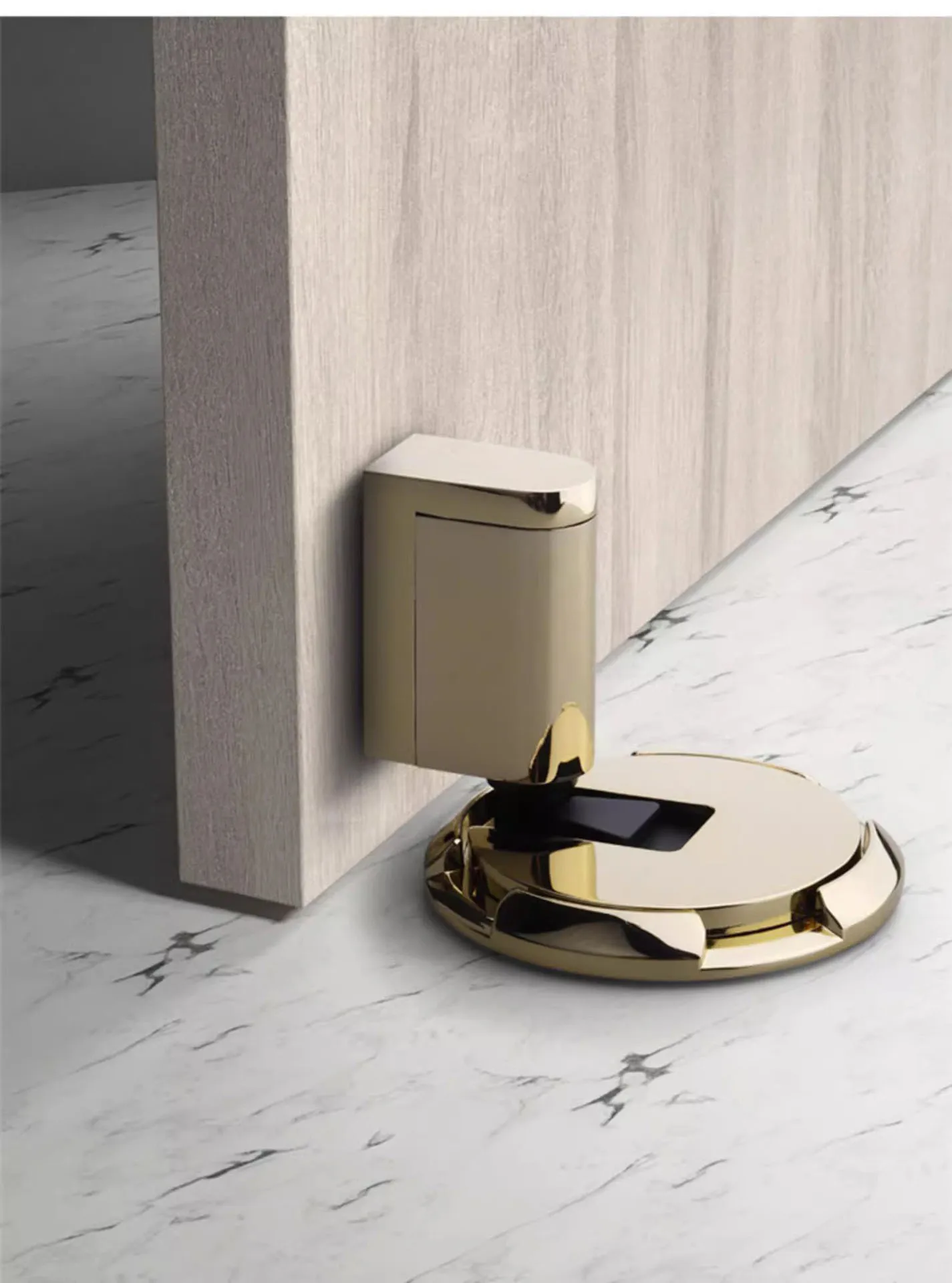 Modern Zinc Alloy Floor Mounted Door Stopper No Magnetic Windproof Stopper Silent Invisible Non Perforated Door Holder