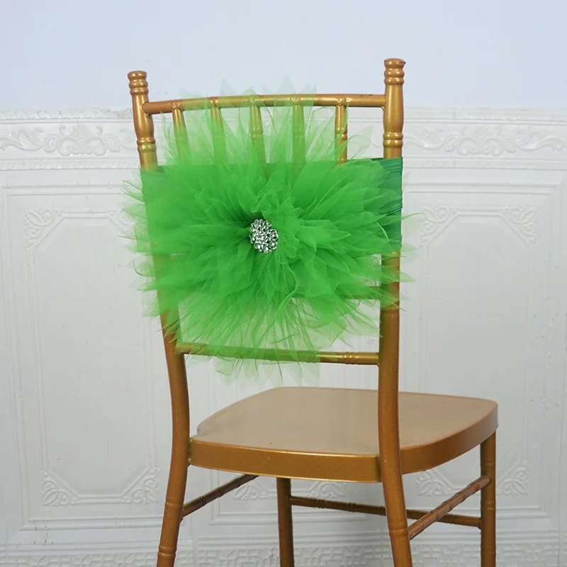 Diamond Flower 40cm Chair Back Flower Chair Cover Decorative Chair Streamer Hotel Wedding Party Supplies