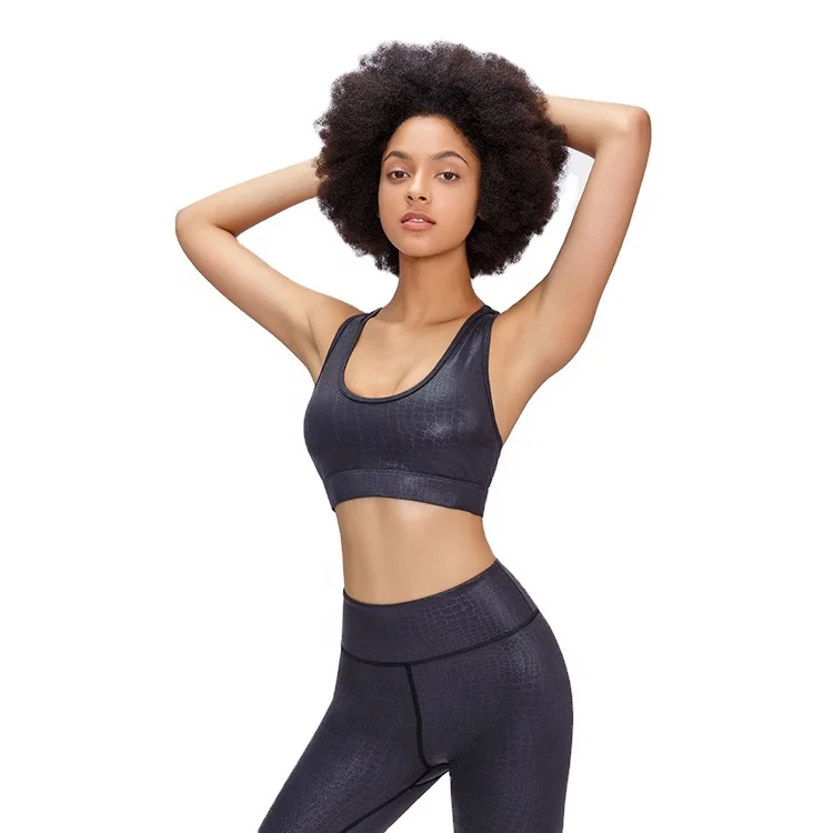 Embossed crocodile pattern sexy boob tube belly dance cotton  top bra with shiny film