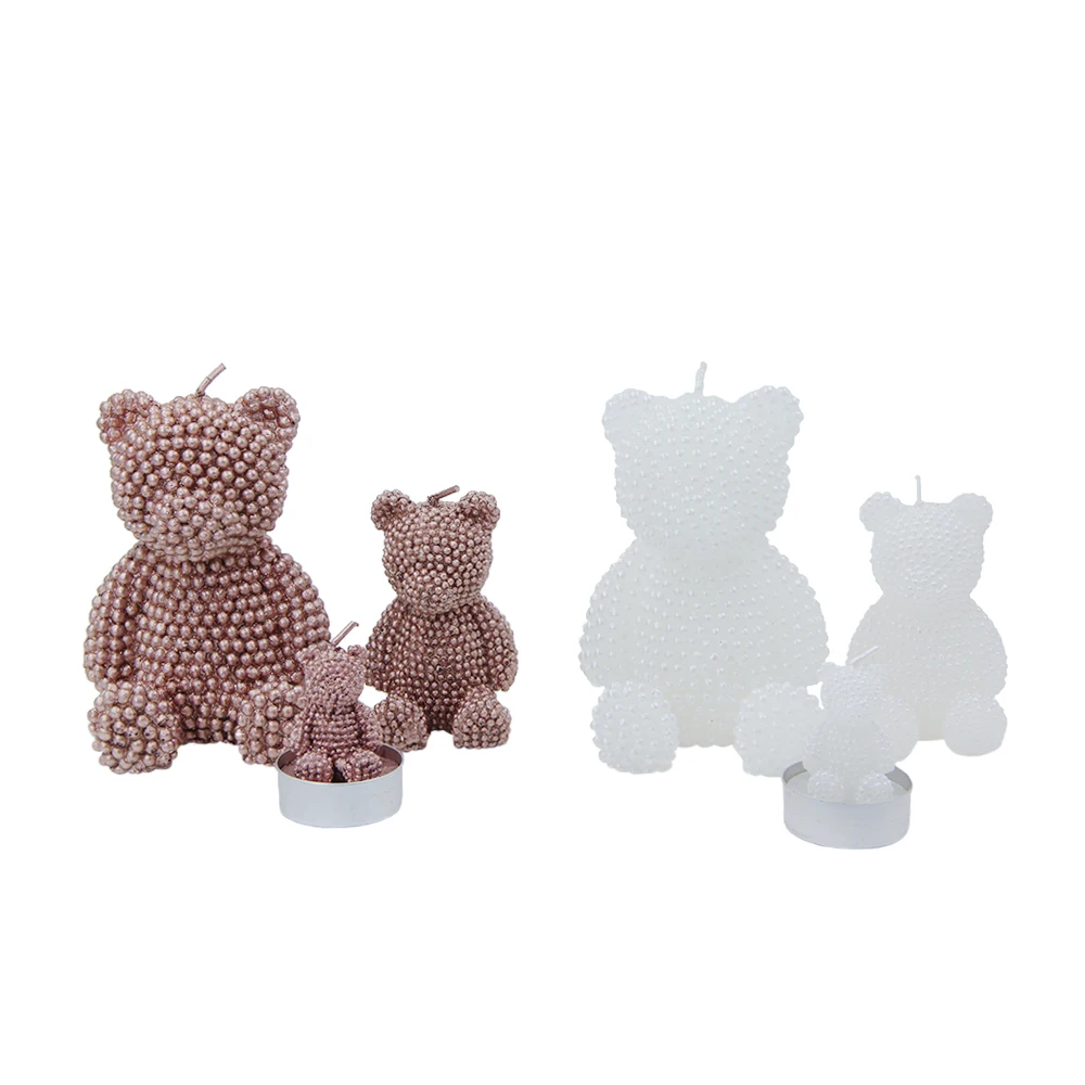 Wholesale cute bear candle living room wedding decoration
