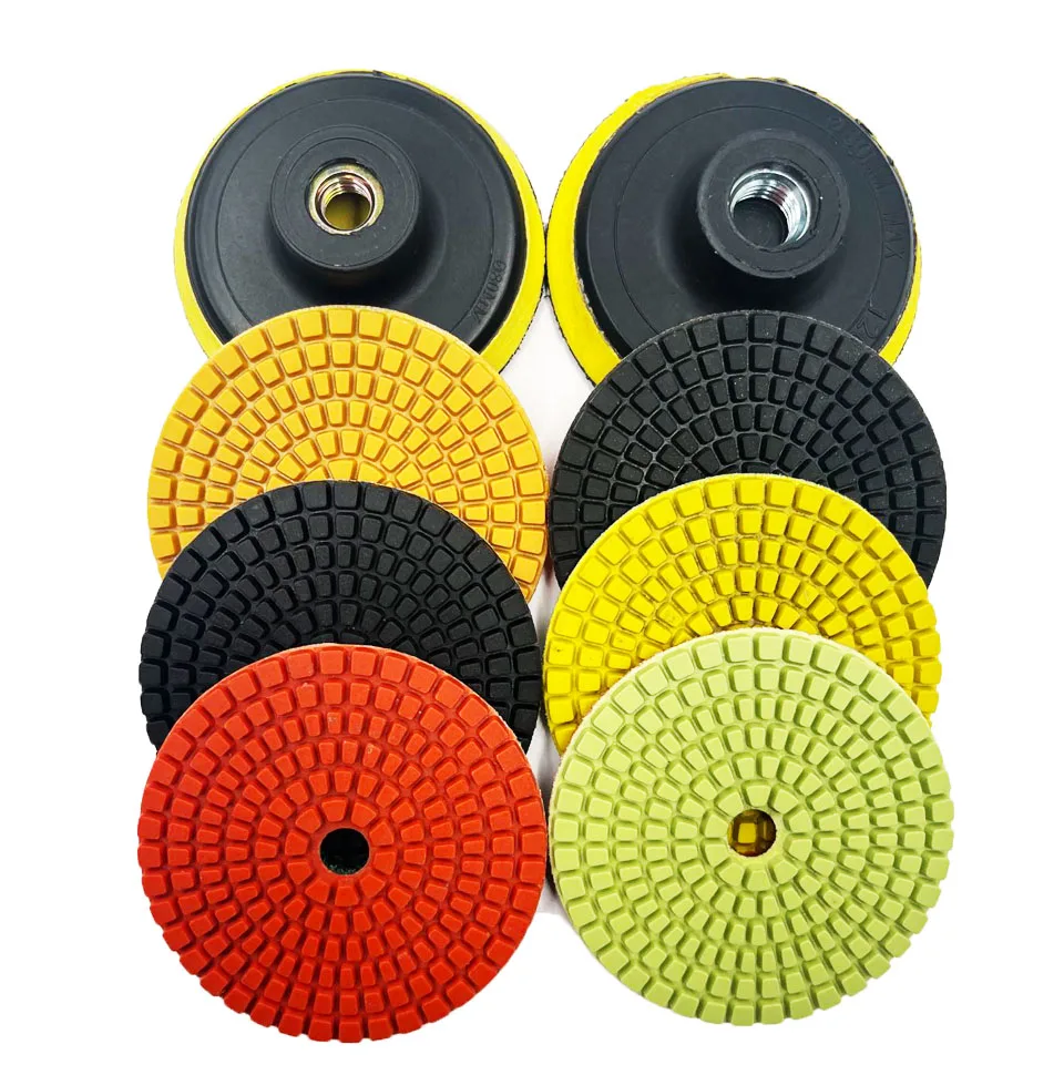 Factory direct sale 4inch 100mm Diamond Marble Polishing Pads For Granite Stone grit 30-5000