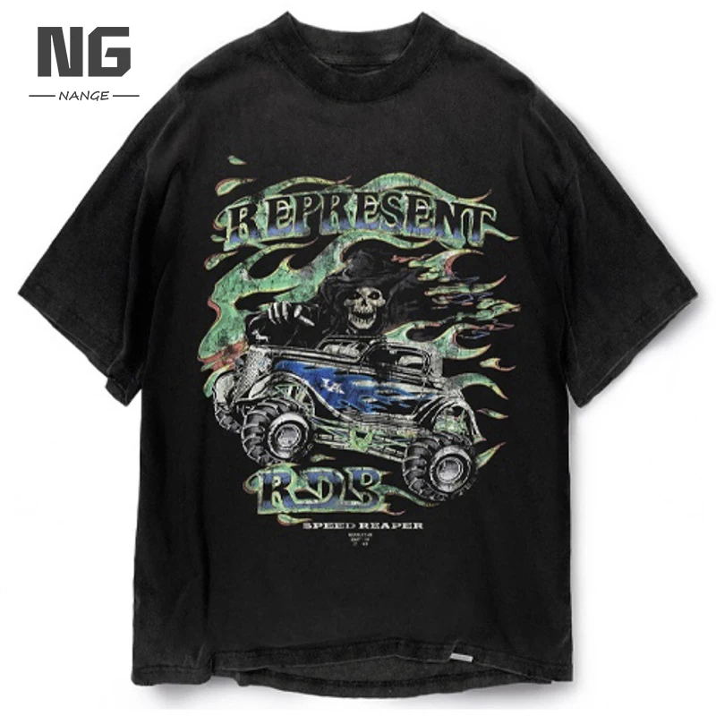 custom High quality 230Gsm oversized vintage heavyweight customized tshirt printing organic cotton wash T Shirt