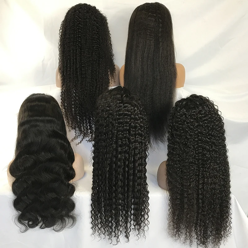 
150% Density human hair weave lace wig, 13x6 lace front human hair premium wig long, jerry curl wig human hair 