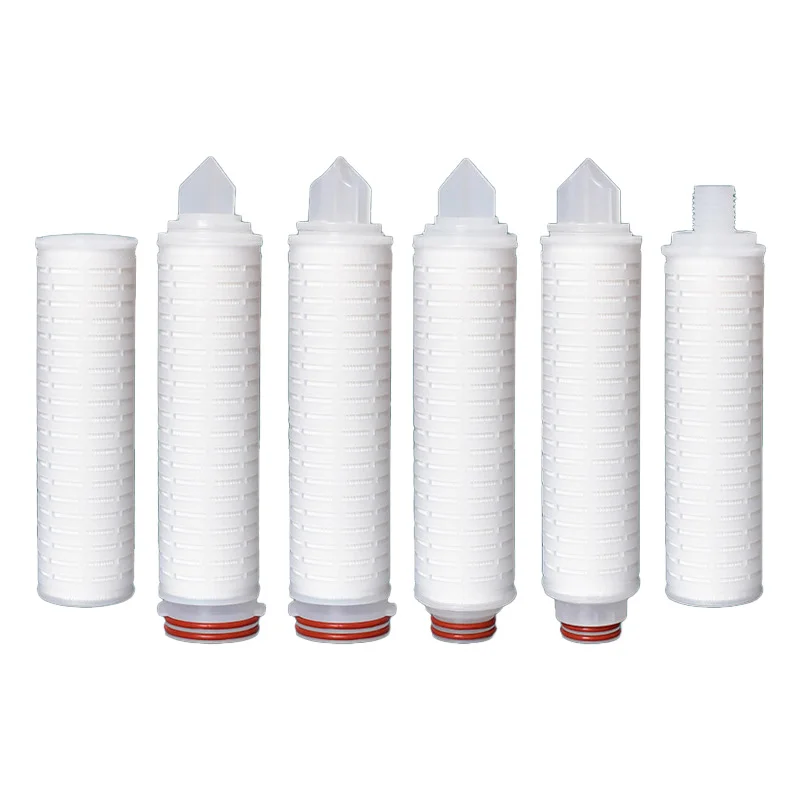 5-40 Inch Folding Water Filter Cartridge Replacement Polypropylene 0.1-100 Micron Pleated Filter Cartridge