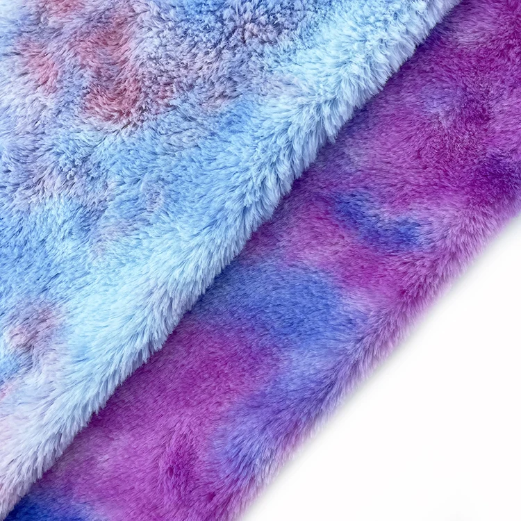 KINGCASON Skin De Cone Tie-dye градиентный цвет пушистый кролик искусственный мех Ткань