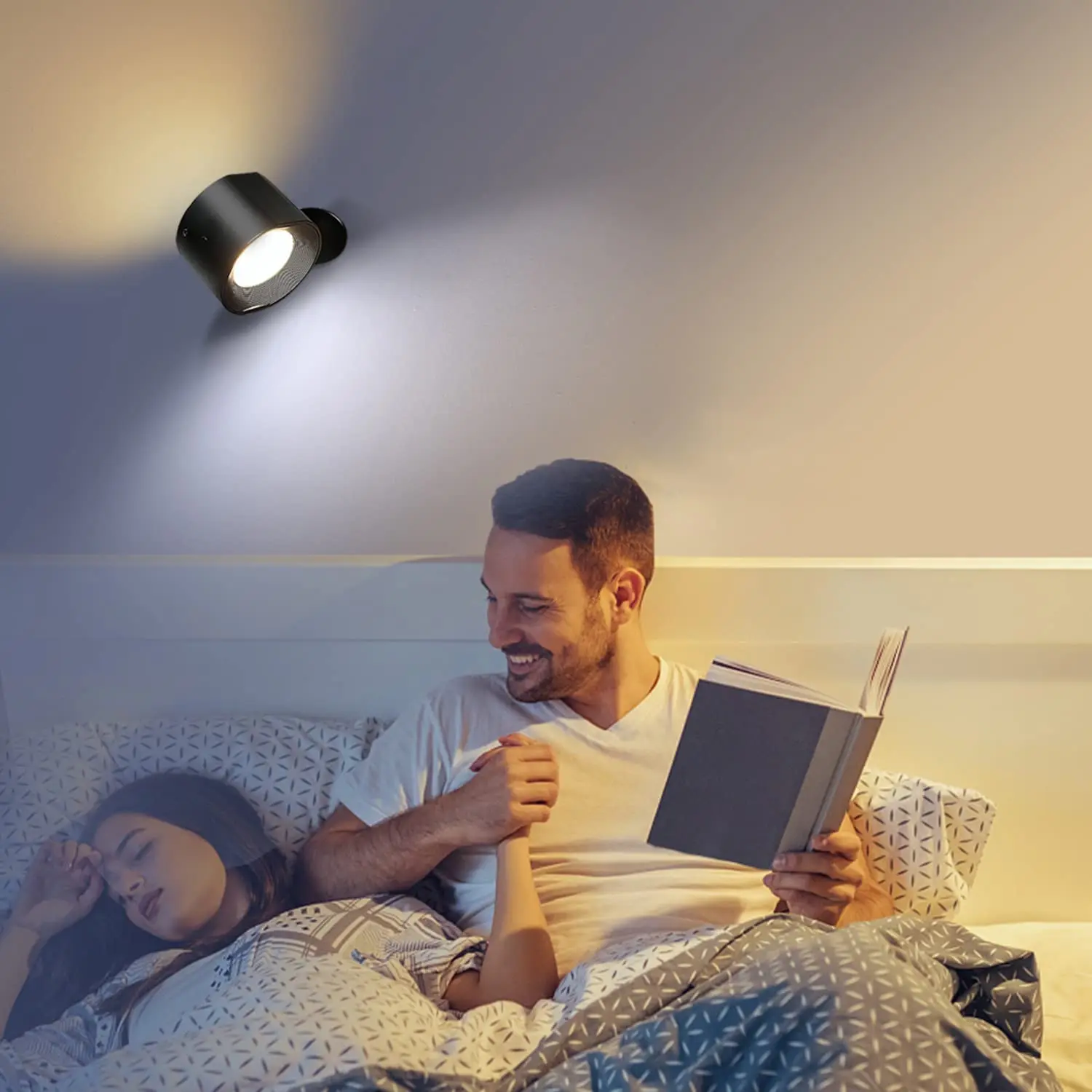 Led Bedside Light Usb Charging Rotating Magnetic wall light Touch Control Eye Protection Night Lamp