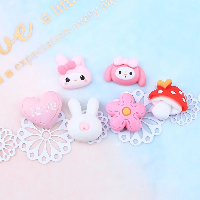 2024 Best Selling Diy Resin Ornaments Charm Pendant Polymer Clay Charms Letter Card Hairpin Phone Decoration