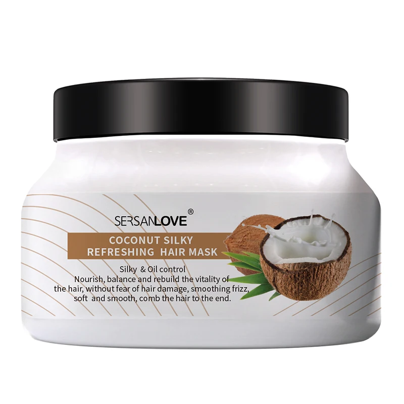 SERSANLOVE Coconut hair mask repair deep hydrating hair  care mask treatment moisture hair mask