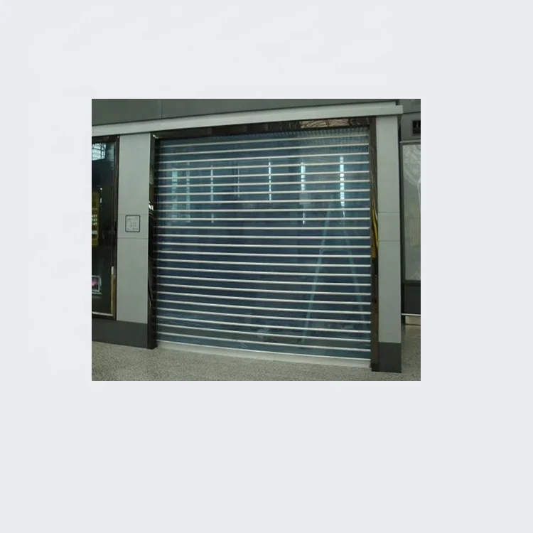 Polycarbonate door bulletproof rolling shutter door Automatic Polycarbonate Transparent Roller Shutter Door