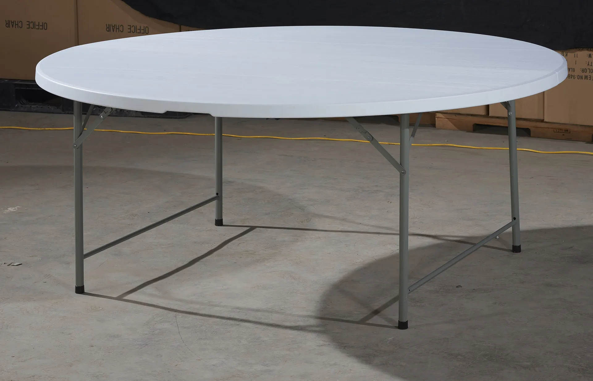 Wholesale 6ft 10/8 People Wedding Dining Folding Table Banquet Plastic Round Table For Events