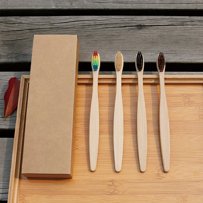 100% organic biodegradable carbon bamboo toothbrush