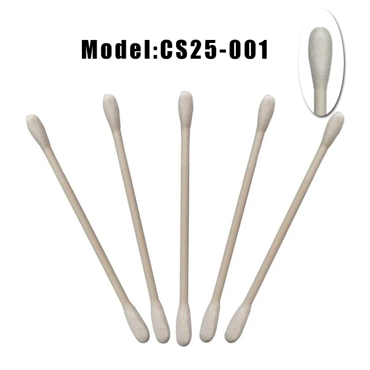 Round Shape Head New Style Daily Use Custom Ear Buds Bamboo Wooden Stick Cotton Swabs