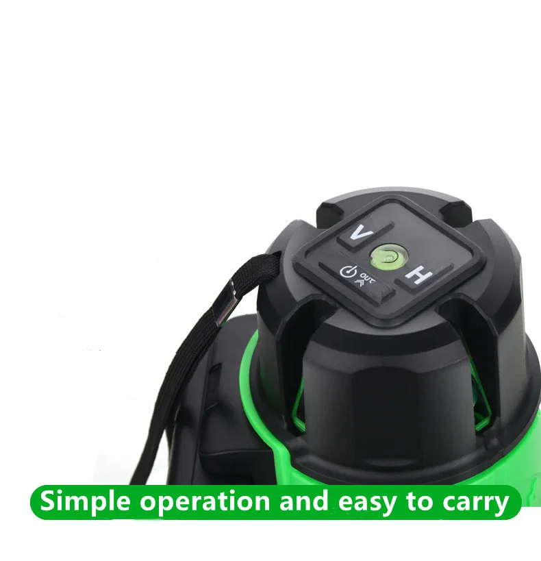 Portable multi green beam  laser level 360 rotating laser level with slope setting laser level measuring tape