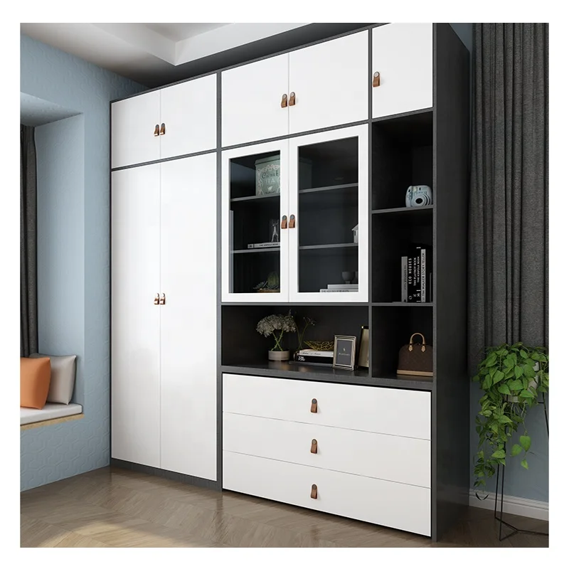 Minimalist light luxury invisible multi-functional Folding bed for lunch break small apartment combination bookcase