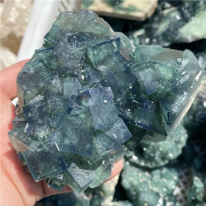 wholesale natural raw quartz stone fluorite mineral specimen crystal green Fluorite cluster