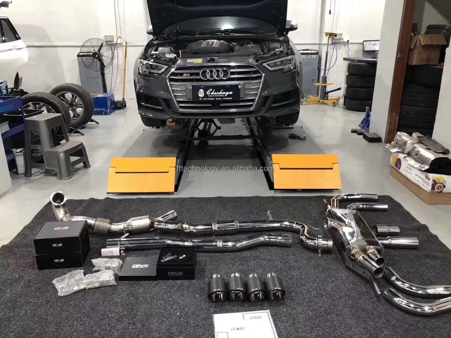 Фабрика OEM высокопроизводительный титановый гибкий автомобильный глушитель для выхлопных газов Bmw E90 M4 F82